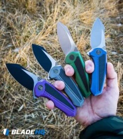 We Knife Co. Valiant Frame Lock Knife Purple Titanium/CF (3" Black) 717A 9 We Knife Co. Valiant Frame Lock Knife Purple Titanium/CF (3" Black) 717A -We Knife Co Shop 1 3