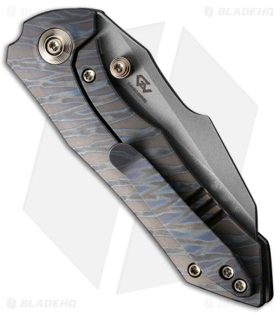 WE Knife Co. High-Fin Frame Lock Knife Flamed Titanium (3" Gray SW) WE22005-4 2 WE Knife Co. High-Fin Frame Lock Knife Flamed Titanium (3" Gray SW) WE22005-4 - Image 2