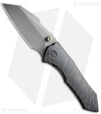WE Knife Co. High-Fin Frame Lock Knife Flamed Titanium (3" Gray SW) WE22005-4 1 WE Knife Co. High-Fin Frame Lock Knife Flamed Titanium (3" Gray SW) WE22005-4
