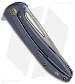 We Knife Co. Cirrus 615D Frame Lock Knife Blue Titanium (3.7" BB/Satin) 5 We Knife Co. Cirrus 615D Frame Lock Knife Blue Titanium (3.7" BB/Satin) -We Knife Co Shop WE Knife Blue Ti BB Satin 615D BHQ 52141 jr side