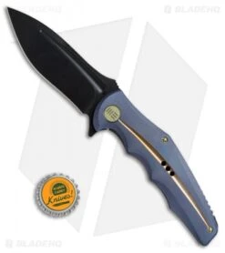 WE Knife Co. 608 Drop Point Frame Lock Knife Blue Titanium (4" Black SW) -We Knife Co Shop WE Knife Co 608 drop point blue ti black sw BHQ 67897 er size