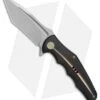 WE Knife Co. 608K Tanto Frame Lock Knife Black/Gold Ti (4" Stonewash)