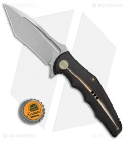 WE Knife Co. 608K Tanto Frame Lock Knife Black/Gold Ti (4" Stonewash) -We Knife Co Shop WE Knife Co 608K Tanto Black Gold Ti SW BHQ 79926 er bottlecap