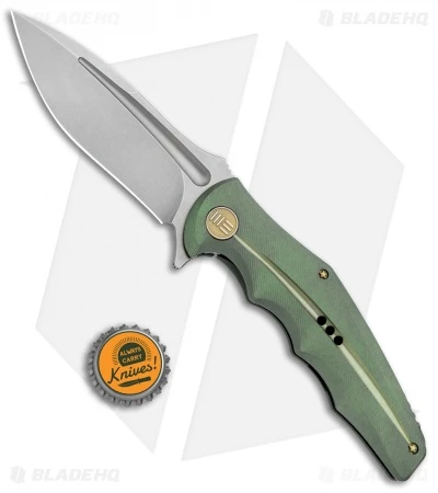 WE Knife Co. 608M Frame Lock Knife Green Titanium (4" Stonewash) 4 WE Knife Co. 608M Frame Lock Knife Green Titanium (4" Stonewash) - Image 4