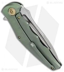 WE Knife Co. 608M Frame Lock Knife Green Titanium (4" Stonewash) 6 WE Knife Co. 608M Frame Lock Knife Green Titanium (4" Stonewash) -We Knife Co Shop WE Knife Co 608M FL Green Ti SW BHQ 85485 jr side