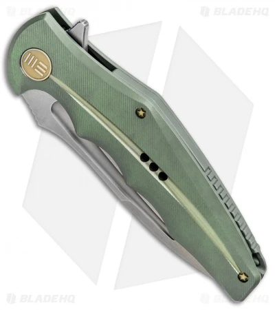 WE Knife Co. 608M Frame Lock Knife Green Titanium (4" Stonewash) 2 WE Knife Co. 608M Frame Lock Knife Green Titanium (4" Stonewash) - Image 2