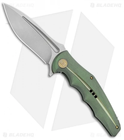 WE Knife Co. 608M Frame Lock Knife Green Titanium (4" Stonewash) 1 WE Knife Co. 608M Frame Lock Knife Green Titanium (4" Stonewash)