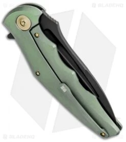 WE Knife Co. 608N Frame Lock Knife Green Titanium (4" Black Stonewash) 6 WE Knife Co. 608N Frame Lock Knife Green Titanium (4" Black Stonewash) -We Knife Co Shop WE Knife Co 608N FL Green Ti Black SW BHQ 85489 jr side