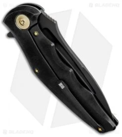 WE Knife Co. 608R Frame Lock Knife Black Titanium (4" Black Stonewash) -We Knife Co Shop WE Knife Co 608R FL Black Black SW BHQ 85491 jr side