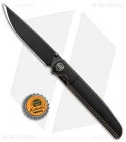 WE Knife Co. 618G Frame Lock Knife Bronze/Black Titanium (3.8" Black Stonewash) -We Knife Co Shop WE Knife Co 618F Bronze Black Ti Black SW BHQ 89122 jr bottlecap