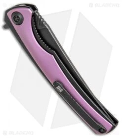 WE Knife Co. 704F Liner Lock Knife Purple Ti (3.6" Black Stonewash) -We Knife Co Shop WE Knife Co 704F purple ti black sw BHQ 75618 er side jr