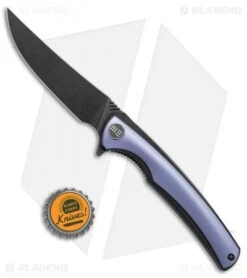 WE Knife Co. 704G Liner Lock Knife Blue Ti (3.6" Black Stonewash) -We Knife Co Shop WE Knife Co 704G blue ti black sw BHQ 75619 er bottlecap jr