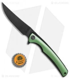 WE Knife Co. 704H Liner Lock Knife Green Ti (3.6" Black Stonewash) 7 WE Knife Co. 704H Liner Lock Knife Green Ti (3.6" Black Stonewash) -We Knife Co Shop WE Knife Co 704H green ti black sw BHQ 75620 er bottlecap jr