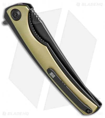 WE Knife Co. 704I Liner Lock Knife Gold Ti (3.6" Black Stonewash) 3 WE Knife Co. 704I Liner Lock Knife Gold Ti (3.6" Black Stonewash) - Image 3