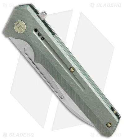 WE Knife Co. 705B Frame Lock Knife Green Titanium (3.6" Hand Rubbed) 2 WE Knife Co. 705B Frame Lock Knife Green Titanium (3.6" Hand Rubbed) - Image 2