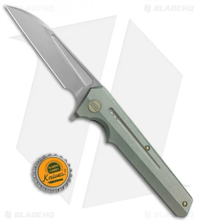 WE Knife Co. 705B Frame Lock Knife Green Titanium (3.6" Hand Rubbed) 4 WE Knife Co. 705B Frame Lock Knife Green Titanium (3.6" Hand Rubbed) - Image 4