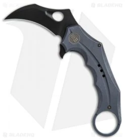 WE Knife Co. 708A Karambit Frame Lock Knife Blue Ti (3.6" Black SW)
