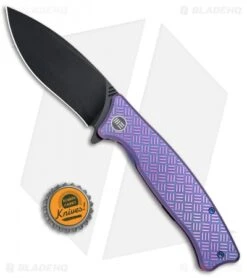 WE Knife Co. Balaenoptera Frame Lock Knife Purple Ti (3.5" Black) 712A -We Knife Co Shop WE Knife Co Balaenoptera FL Purple Ti Black 712A BHQ 77539 jr bottlecap 1
