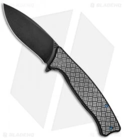 WE Knife Co. Balaenoptera Frame Lock Knife Black/Gray Ti (3.5" Black) 712E