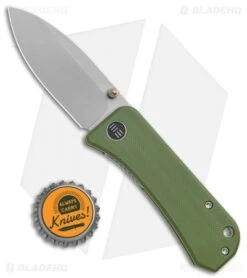 WE Knife Co. Banter Liner Lock Knife OD Green G-10 (2.9" Stonewash) -We Knife Co Shop WE Knife Co Banter LL OD Green G 10 Sandwash BHQ 107060 jr bottlecap