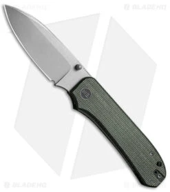 WE Knife Co. Big Banter Liner Lock Knife Green Micarta (3.69" SW 20CV) WE21045-2