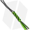 WE Knife Co. Tied Paracord Lanyard W/ Black Titanium Bead (Green/Black)