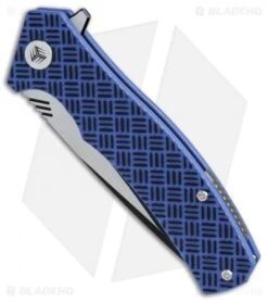 WE Knife Co. Blitz Liner Lock Knife Blue G-10 (3.4" Black SW) 711A -We Knife Co Shop WE Knife Co Blitz blue G10 black sw BHQ 75604 er spine