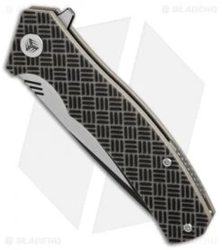 WE Knife Co. Blitz Liner Lock Knife Tan G-10 (3.4" Black SW) 711D -We Knife Co Shop WE Knife Co Blitz tan G10 black sw 711D BHQ 75614 er spine