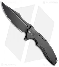 WE Knife Co. Chimera Frame Lock Knife Black Ti (3.9" Black Stonewash) 814C