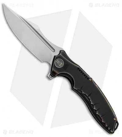 WE Knife Co. Chimera Frame Lock Knife Bronze/Black Ti (3.9" Hand Satin) 814A 1 WE Knife Co. Chimera Frame Lock Knife Bronze/Black Ti (3.9" Hand Satin) 814A