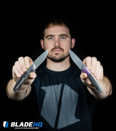 WE Knife Co. Deacon Flipper Knife Ti/CF Blue (3.25" Bead Blast) 901B 6 WE Knife Co. Deacon Flipper Knife Ti/CF Blue (3.25" Bead Blast) 901B - Image 6