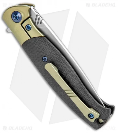 WE Knife Co. Deacon Flipper Knife Ti/CF Gold (3.25" Bead Blast) 901C 3 WE Knife Co. Deacon Flipper Knife Ti/CF Gold (3.25" Bead Blast) 901C - Image 3