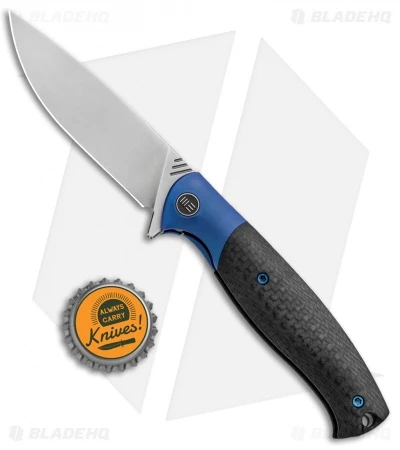 WE Knife Co. Deacon Flipper Knife Ti/CF Blue (3.25" Bead Blast) 901B 4 WE Knife Co. Deacon Flipper Knife Ti/CF Blue (3.25" Bead Blast) 901B - Image 4
