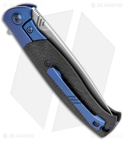 WE Knife Co. Deacon Flipper Knife Ti/CF Blue (3.25" Bead Blast) 901B 3 WE Knife Co. Deacon Flipper Knife Ti/CF Blue (3.25" Bead Blast) 901B - Image 3