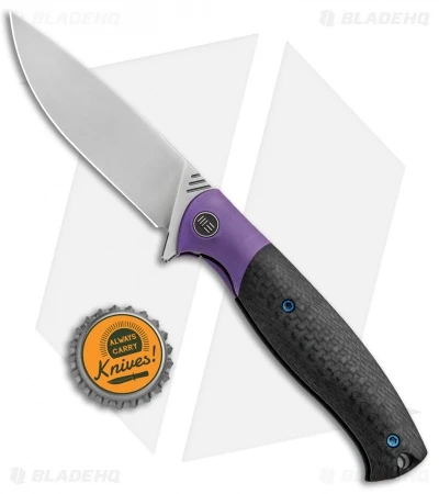 WE Knife Co. Deacon Flipper Knife Ti/CF Purple (3.25" Bead Blast) 901A 4 WE Knife Co. Deacon Flipper Knife Ti/CF Purple (3.25" Bead Blast) 901A - Image 4