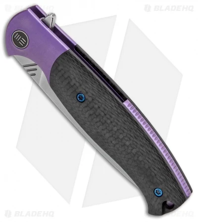 WE Knife Co. Deacon Flipper Knife Ti/CF Purple (3.25" Bead Blast) 901A 2 WE Knife Co. Deacon Flipper Knife Ti/CF Purple (3.25" Bead Blast) 901A - Image 2