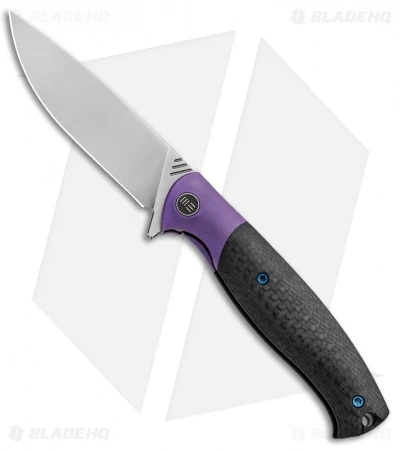 WE Knife Co. Deacon Flipper Knife Ti/CF Purple (3.25" Bead Blast) 901A 1 WE Knife Co. Deacon Flipper Knife Ti/CF Purple (3.25" Bead Blast) 901A
