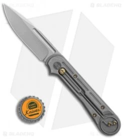 WE Knife Co. Double Helix Slide Lock Knife Gray Ti (3.3" Stonewash) 815F -We Knife Co Shop WE Knife Co Double Helix Gray Ti SW BHQ 87622 er bottlecap