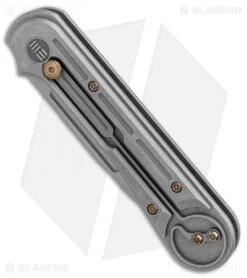 WE Knife Co. Double Helix Slide Lock Knife Gray Ti (3.3" Stonewash) 815F -We Knife Co Shop WE Knife Co Double Helix Gray Ti SW BHQ 87622 er spine