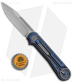 WE Knife Co. Double Helix Slide Lock Knife Blue Ti (3.3" Stonewash) 815D -We Knife Co Shop WE Knife Co Double Helix Slide Lock Blue Ti SW 815D BHQ 87621 jr bottlecap