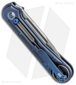 WE Knife Co. Double Helix Slide Lock Knife Blue Ti (3.3" Stonewash) 815D -We Knife Co Shop WE Knife Co Double Helix Slide Lock Blue Ti SW 815D BHQ 87621 jr side