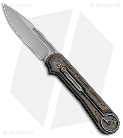 WE Knife Co. Double Helix Slide Lock Knife Bronze Ti (3.3" Stonewash) 815B 1 WE Knife Co. Double Helix Slide Lock Knife Bronze Ti (3.3" Stonewash) 815B
