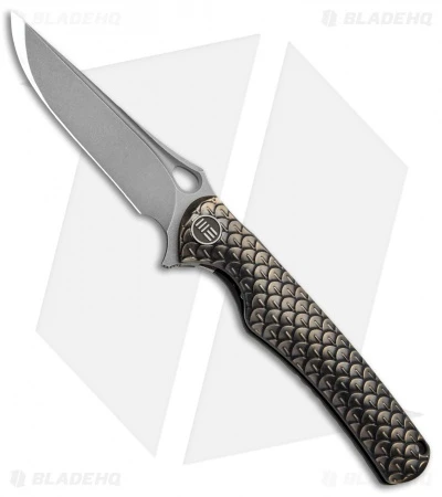 WE Knife Co. Drakon Integral Frame Lock Knife Bronze Ti (3.4" Stonewash) 819A 1 WE Knife Co. Drakon Integral Frame Lock Knife Bronze Ti (3.4" Stonewash) 819A