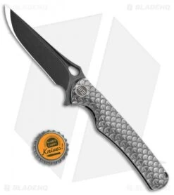 WE Knife Co. Drakon Integral Frame Lock Knife Gray Ti (3.4" Black SW) 819D -We Knife Co Shop WE Knife Co Drakon Inegral FL Gray Ti Black SW 819D BHQ 92537 jr bottlecap