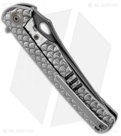 WE Knife Co. Drakon Integral Frame Lock Knife Gray Ti (3.4" Black SW) 819D -We Knife Co Shop WE Knife Co Drakon Inegral FL Gray Ti Black SW 819D BHQ 92537 jr side