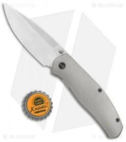 WE Knife Co. Esprit Frame Lock Knife Textured Titanium (3.25" Satin) -We Knife Co Shop WE Knife Co Esprit FL Textured Ti Orange Peel Satin BHQ 120908 jr bottlecap