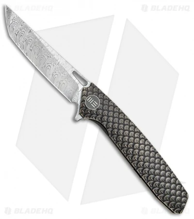 WE Knife Co. 604DST Tanto Frame Lock Knife Bronze Ti (3.8" Damascus) 1 WE Knife Co. 604DST Tanto Frame Lock Knife Bronze Ti (3.8" Damascus)