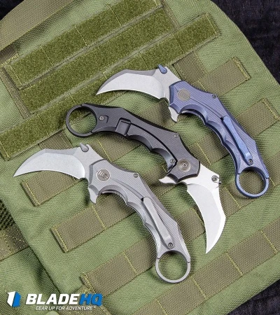 WE Knife Co. Incisor Karambit Frame Lock Knife Black Ti (2.8" Stonewash) 816C 5 WE Knife Co. Incisor Karambit Frame Lock Knife Black Ti (2.8" Stonewash) 816C - Image 5