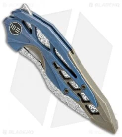 WE Knife Co. Isham Arrakis Knife Blue/Brown Ti (3.5" Damasteel) 906DS-1 -We Knife Co Shop WE Knife Co Isham Arrakis Blue Brown Damasteel BHQ 110931 jr spine