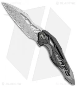 WE Knife Co. Isham Arrakis Knife Carbon Fiber/Ti (3.5" Damasteel) 906CFDS-1